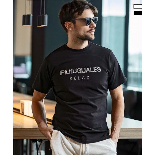 国内発送【1PIU1UGUALE3 RELAX】ジャージーラインTシャツ 1PIU1UGUALE3 RELAX(ウノピゥウノウグァーレトレ リラックス