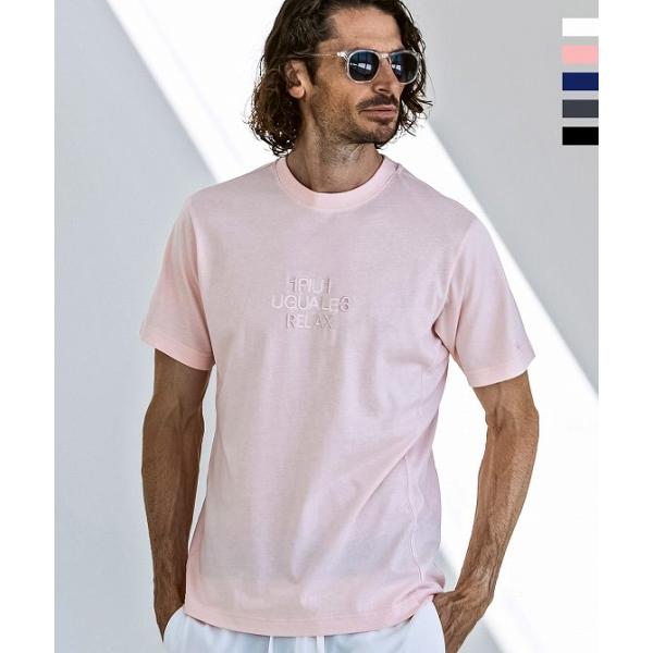 1PIU1UGUALE3 RELAX ウノピゥウノウグァーレトレ リラックス コンビネーション ロゴ 半袖 Tシャツ カットソー メンズ ウノピュウ ウノピュー ウノピゥ 1piu1