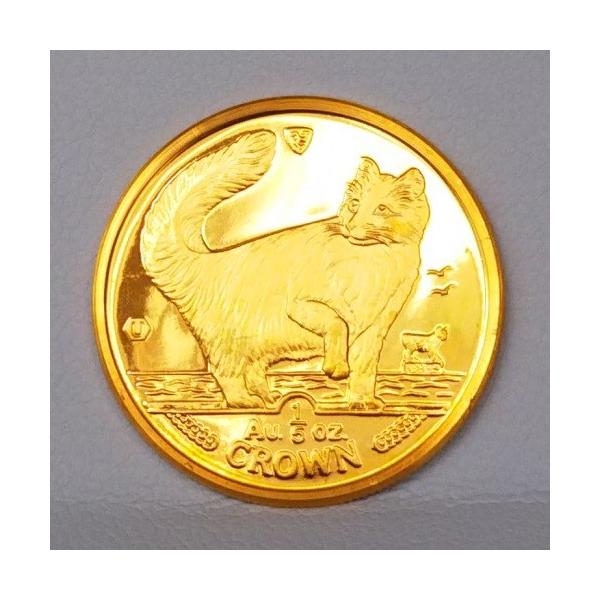 純金コイン 24金 キャット金貨 1/5オンス 1991年製 マン島政府