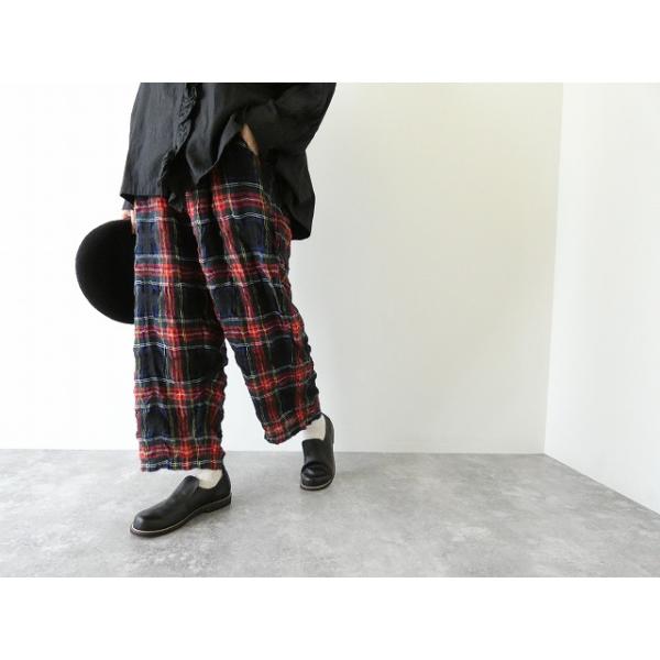 値下げ！イチアンティークス☆チェックワイドパンツ ichi Antiquite's(イチアンティークス) タータンチェックパンツ