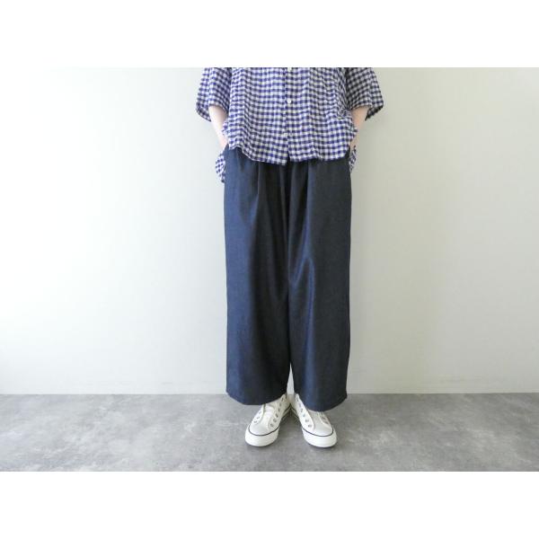 LinenYa(リネンヤ) 5ozデニムタックワイドパンツ(AS343C)