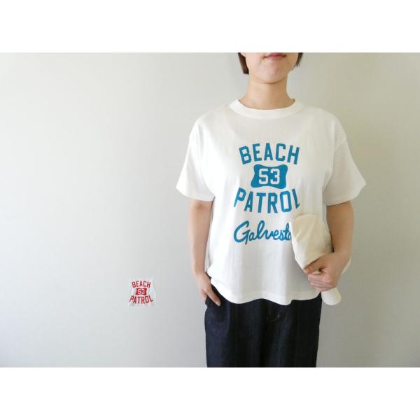【SALE】BLUE LAKE MARKET(ブルーレイクマーケット) アメリカンドライ天竺ベーシックプリントTee 「BEACH PATROL」(B-521040)※送料無料サービス対象外