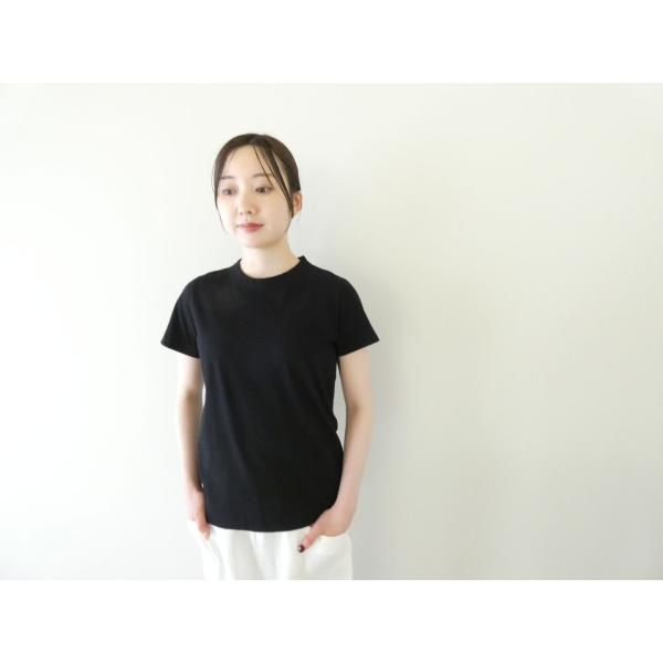 homspun(ホームスパン) 天竺半袖Tシャツ　(5)ブラック(6271)
