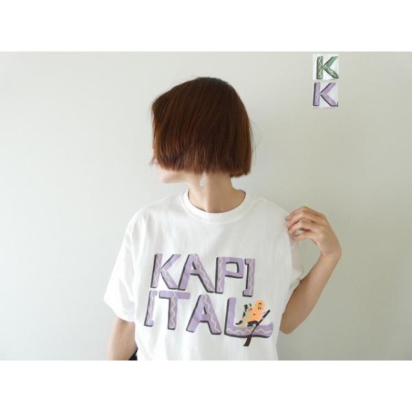 KAPITAL mariaプリントTシャツ　チビT リンガーネック KAPITAL(キャピタル) 天竺クルーT カヌーKAPITALプリント(K2508SC005