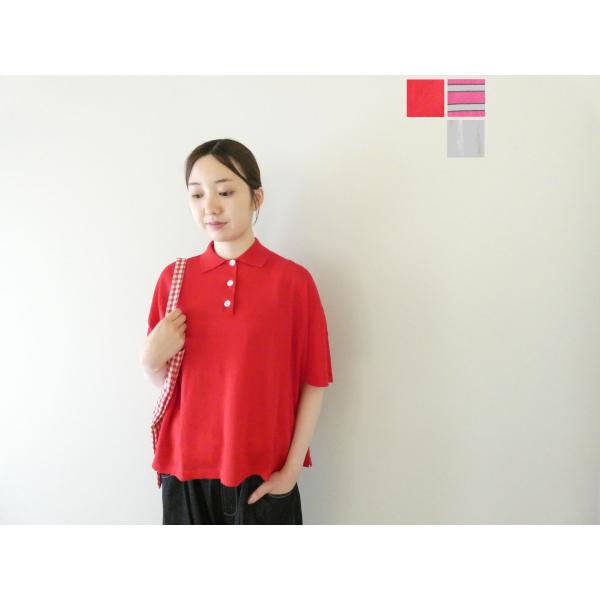 【SALE】mao made(マオメイド) アサーメン ワイドが気分！ポロニット(621109)※セール商品の為、送料無料サービス対象外