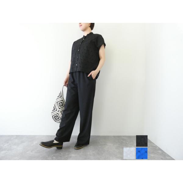 【SALE】MidiUmi(ミディウミ) ドットノースリーブシャツ(1-730168)※セール商品の為、送料無料サービス対象外