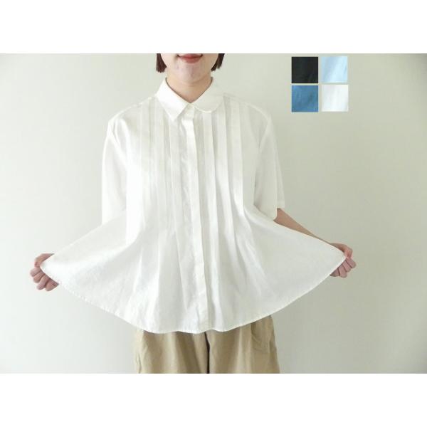 【SALE】MidiUmi(ミディウミ) タックショートシャツ(2-730054)※セール商品の為、送料無料サービス対象外
