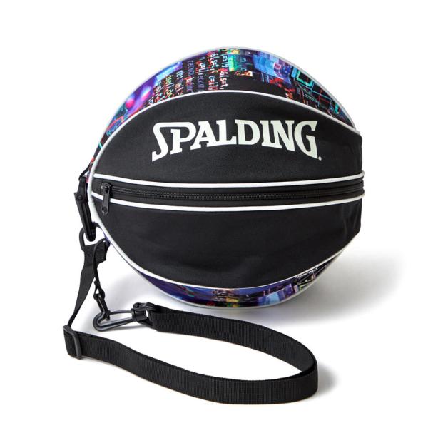 バスケットボール バッグ ボールバッグ デジタルノイズ ブラック 49-001DNB バスケ ボールケース 1個 メンズ レディース スポルディング