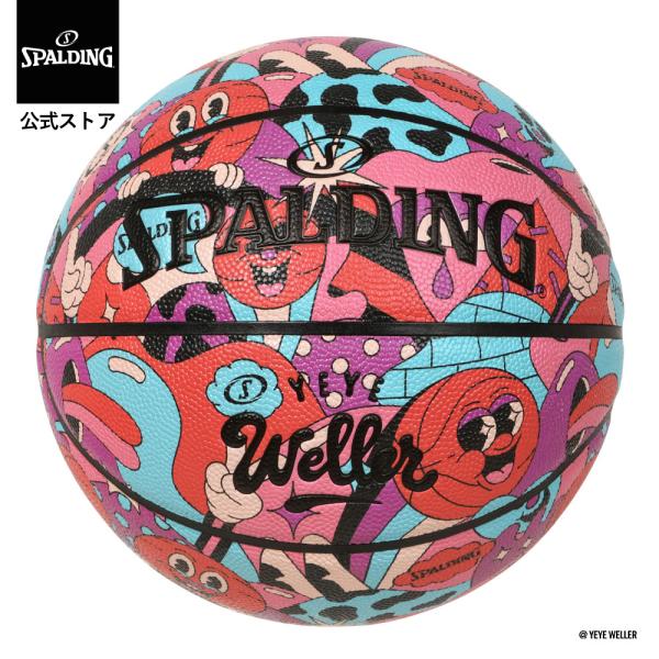 SPALDING スポルディング 公式 イェイェ・ウェラー カラー ザ コート 7号球 合成皮革 78-171J バスケットボール バスケ メンズ