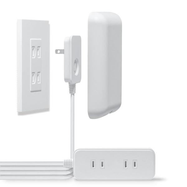 他サイト： fitta 電源タップ 壁に溶け込む コンセントカバー 1.8m 3個口 ほこりシャッター コンセント タップ コンセントガード おしゃれの商品画像