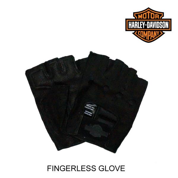 HARLEY DAVIDSON ハーレーダビッドソン FINGERLESS GLOVE フィンガーレス グローブ BLACK Mサイズ