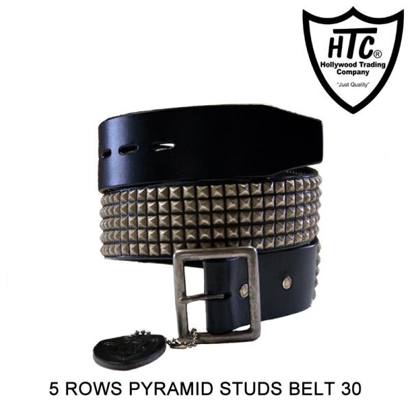 HTC HOLLYWOOD TRADING COMPANY ハリウッド トレーディング カンパニー 5 ROWS PYRAMID STUDS BELT 30