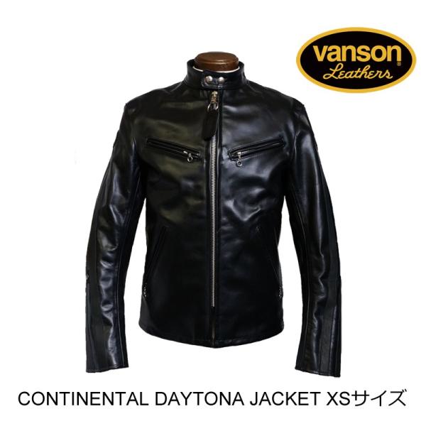 VANSON バンソン CONTINENTAL DAYTONA JACKET コンチネンタル デイトナ ジャケット BLACK XSサイズ