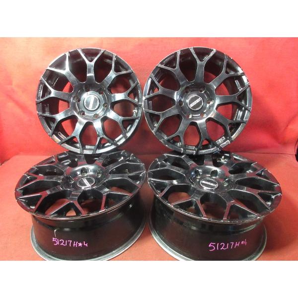 中古 ホイール 4本 ESSEX エセックス18×8J 6穴 PCD 139.7 +38 ハブ径 106 レジアスエース NV350 キャラバン◆51217H 