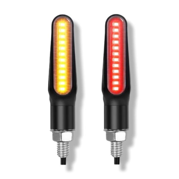 バイク ウインカー LED 流れる シーケンシャル 12V ブレーキランプ連動 汎用 M8 小型 防水 流れるウィンカー