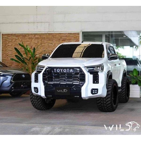 タンドラ ワンオフ フロントバンパー リフテッド HILUX（ハイラックス）GUN125 WILD製 タンドラ風フルバンパー