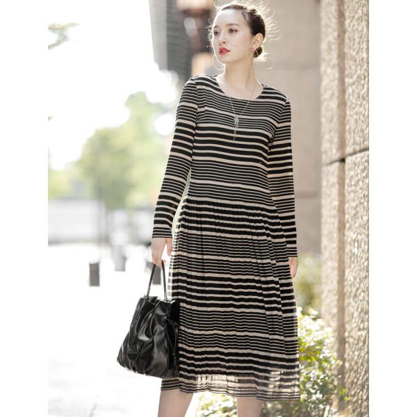 SPECCHIO（スペッチオ） 公式店 シフォン ワンピース ロング 長袖