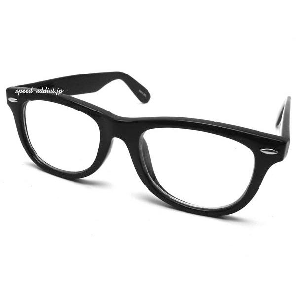 強化 WELLINGTON SUNGLASS BLACK × CLEAR/ウェリントンサングラス黒縁