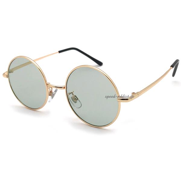 丸眼鏡 SUNGLASS for JAPANESE GOLD × LIGHT SMOKE/丸メガネ丸型