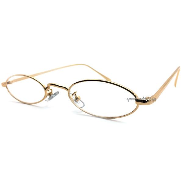 METAL NARROW OVAL SUNGLASS GOLD × CLEAR/メタルナローオーバル