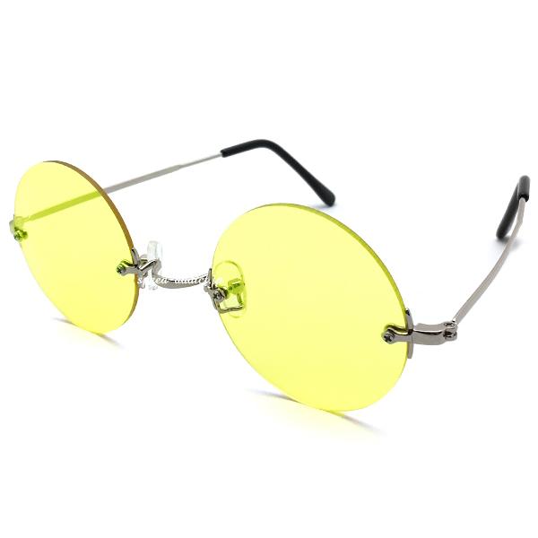 TWO POINT RIMLESS 丸眼鏡 for JAPANESE SILVER × YELLOW/ツー TWO POINT RIMLESS 丸眼鏡 for JAPANESE SILVER × YELLOW/ツー