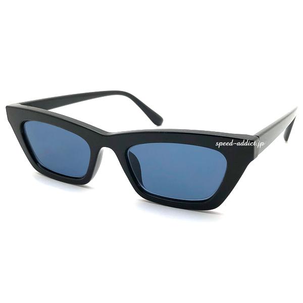 FLAT LENS FOX SUNGLASS BLACK × SMOKE/フラットレンズフォックスサングラスセルフレーム黒縁眼鏡スモークレンズキツネストリートロック