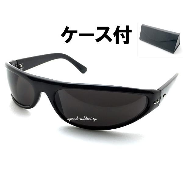   キャットアイサングラス　ケース付き CLASSIC CAT'S EYE SUNGLASS BLACK × SMOKE + メガネケース BLACK