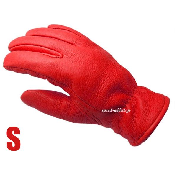 CHURCHILL  レザーグローブ　シンサレート入り　レッド　Sサイズ CHURCHILL（チャーチル） CHURCHILL GLOVE RED S/チャーチルグローブ赤