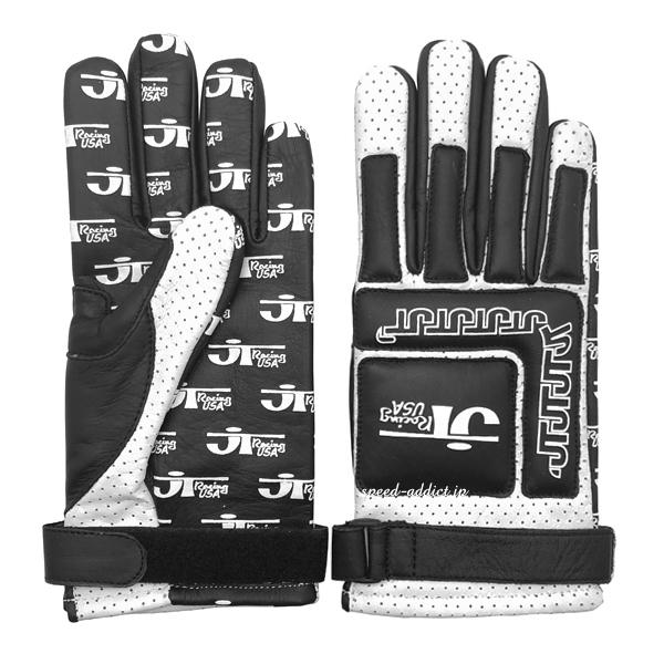 JT Racing USA VINTAGE RACING GLOVE BLACK × WHITE/レーシング
