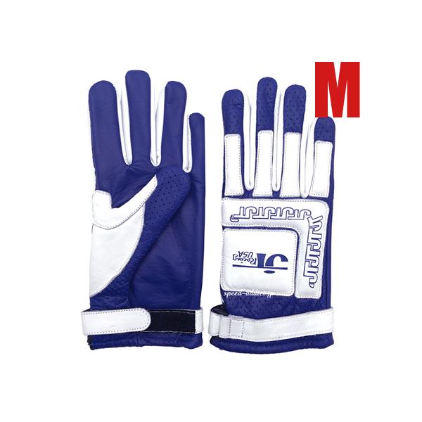新品 JT Racing モトクロスグローブ ビンテージ BMX JT Racing USA VINTAGE RACING GLOVE BLUE × WHITE M/レーシング