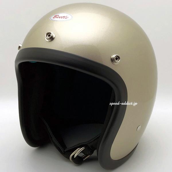 【在庫あり】【即納】OCEAN BEETLE BEETLE L.A.C-2 CHAMPAGNE GOLD/オーシャンビートルlac2シャンパンゴールド金メタリックヘルメット70s