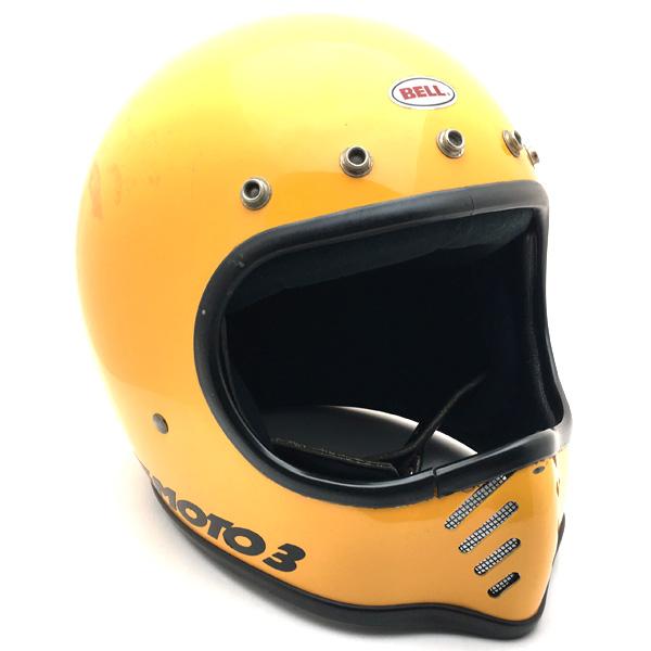 送料無料 箱付 BELL MOTO3 YELLOW 60cm/ベルモト3ビンテージヘルメット