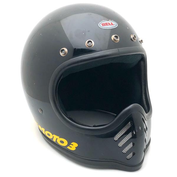 BELL MOTO 3フルフェイスヘルメット ブラック 送料無料 BELL MOTO3 BLACK 60cm/ベルモト3黒ブラックビンテージ