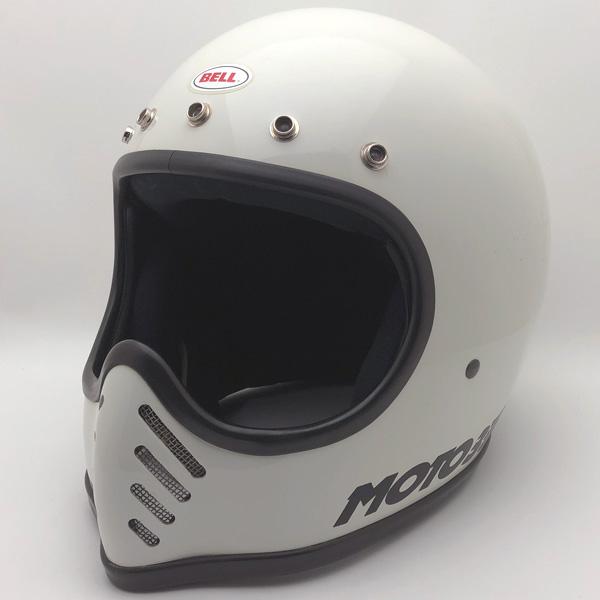 送料無料 BELL MOTO3 WHITE 60cm/ベルモト3白ビンテージヘルメットvmx 