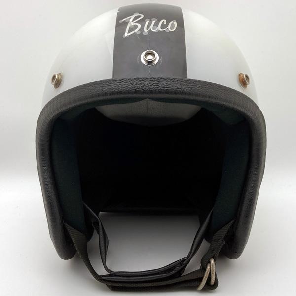 送料無料 BUCO GT WHITE × BLACK 59cm/ブコ白ビンテージヘルメット