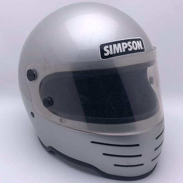 シンプソンヘルメット SIMPSON（シンプソン） 送料無料 純正シールド付 SIMPSON M62 SILVER