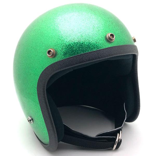 送料無料 JET GREEN METALFLAKE 57cm/ビンテージヘルメット緑グリーン