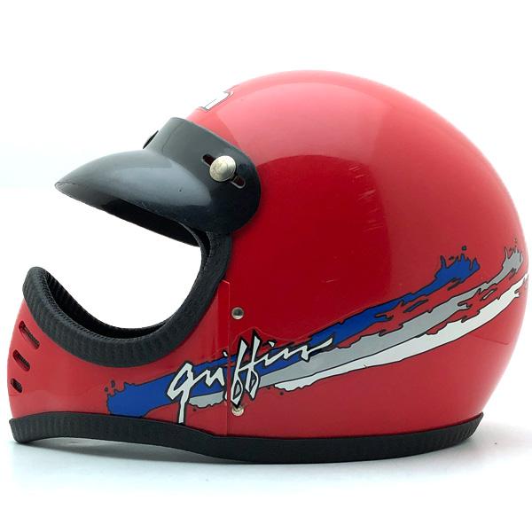 送料無料 純正バイザー付 GRIFFIN RED 54cm/グリフィン赤レッド 