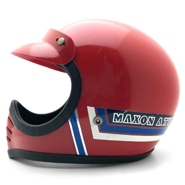 MAXON A.T.V. マクソンヘルメット VMSビンテージ 送料無料 純正バイザー付 MAXON MX A.T.V. RED 57cm/マクソンatv赤