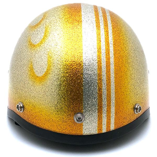 70's SHOEI FANCY STRIPE ビンテージヘルメットリペア済み 送料無料 60's SHOEI FANCY STRIPE D-10 GOLD METALFLAKE 60cm