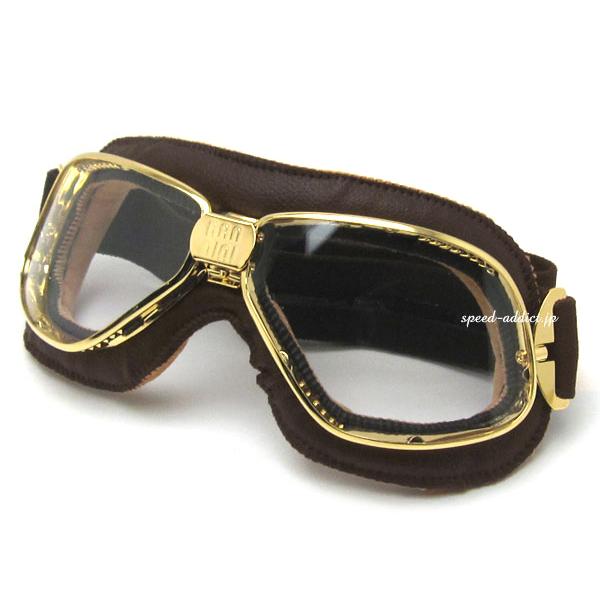 nannini Biker GOGGLE BROWN/GOLD × ANTI FOG CLEAR/ナンニーニバイカーゴーグル茶ブラウンモッズrockersロッカーズpiaggiovespaベスパ