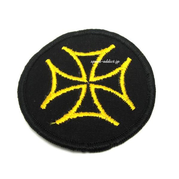 70's VINTAGE IRON CROSS WAPPEN BLACK × YELLOW/ビンテージ