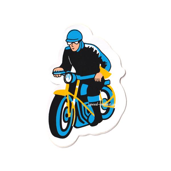 60's CLASSIC BIKER Sticker/デカールハーレーチョッパーボバーサイドバルブフラットヘッドアメリカンバイクインディアンモーターサイクル