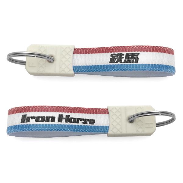 昭和レトロ 鉄馬 キーホルダー TRICOLORE/Iron Horseアイアンホーステツウマ鐵馬オートバイツーリング単車ハーレーバイカー自動二輪カギ