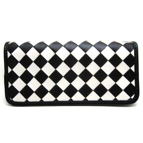 CHECKER LONG WALLET WHITE × BLACK/ライダースウォレットバイカー