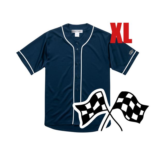 袖CHECKER FLAGS BASEBALL SHIRT NAVY XL/紺ベースボールシャツバイクヒップホップレッドソックスブルージェイズ英車カフェレーサー旧車