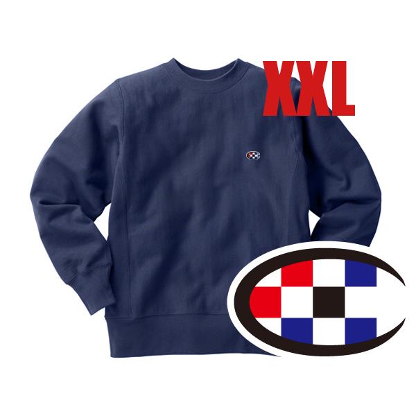 リバース縫製 サイドリブ C WAPPEN SWEAT NAVY XXL/ネイビー紺色