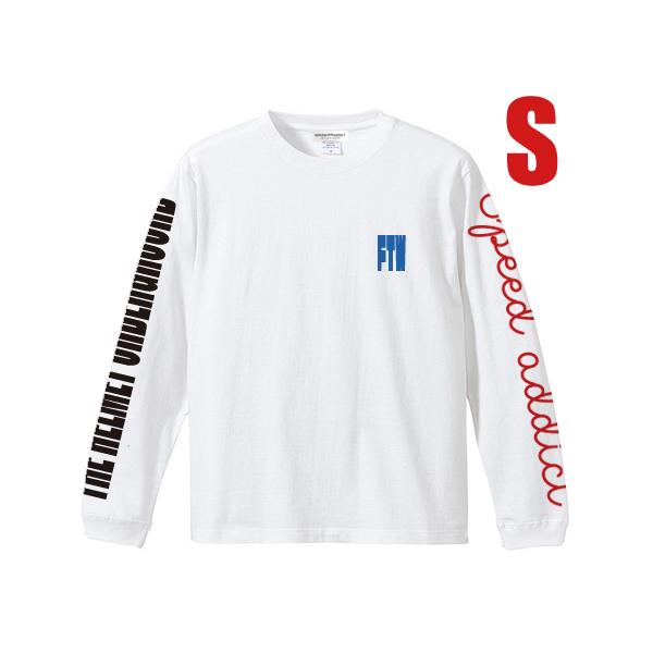 FTW HU SA L/S T-shirt WHITE S 白tシャツ長袖ロンt袖プリント胸