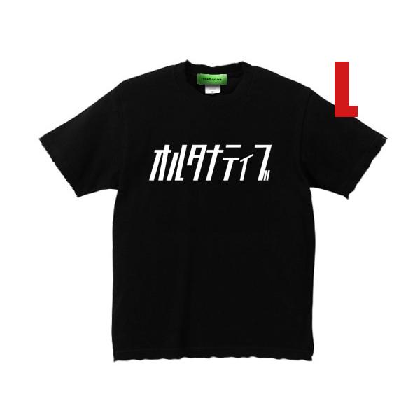 ダメージ加工 蓄光プリント オルタナティブ T-shirt BLACK L/黒tシャツ