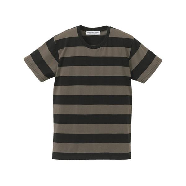 PRISONER BORDER T-shirt BLACK × CHARCOAL/プリズナーボーダーt